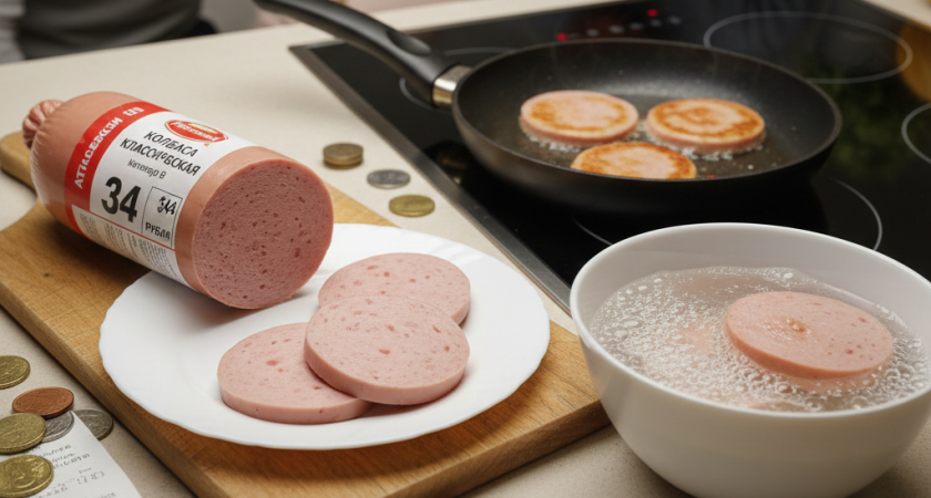 Можно ли есть эту колбасу: батон за 34 рубля из "Пятёрочке" проверял на всей семье и гостях - мои выводы