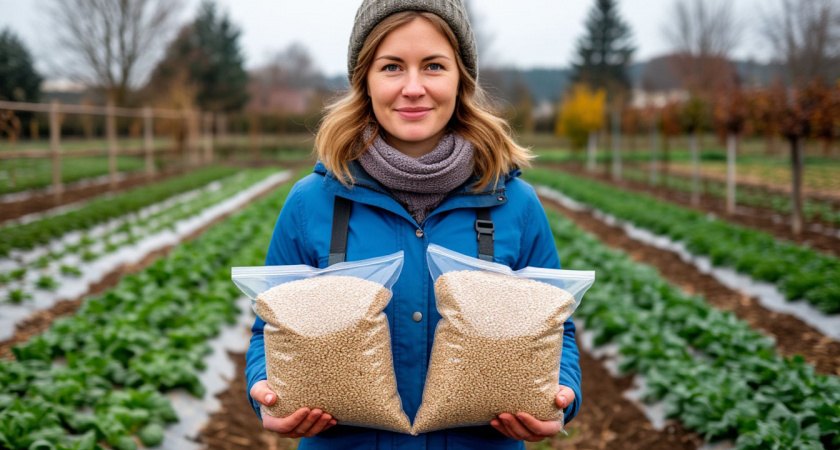 Соседи не верят своим глазам: раскидываю по снегу на грядки пачку крупы за 73 рубля - вот что происходит с почвой