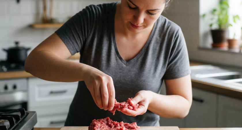 Беру 1 стакан кефира и 1 стакан фарша: этот рецепт изумительный, готовлю сразу побольше