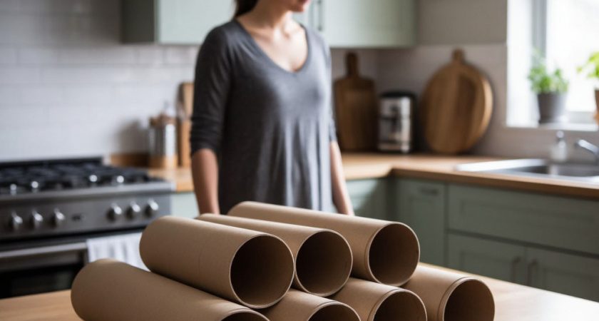 Трубки от фольги и бумажных полотенец больше не выбрасываю: рассказываю, как применяю