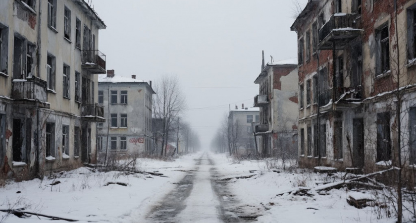 Здесь остановилось время: я побывал в городе-призраке - кладбище машин, сотни пустых окон и вечный холод