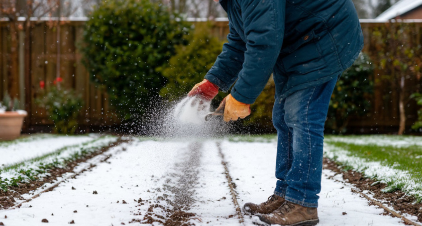 Стакан муки вместо 15 килограммов навоза: раскидываю по снегу - весной земля пушистая и легкая