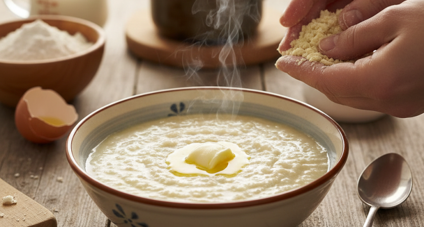 Для такой каши и крупы никакой не надо: варится три минуты - дети обожают