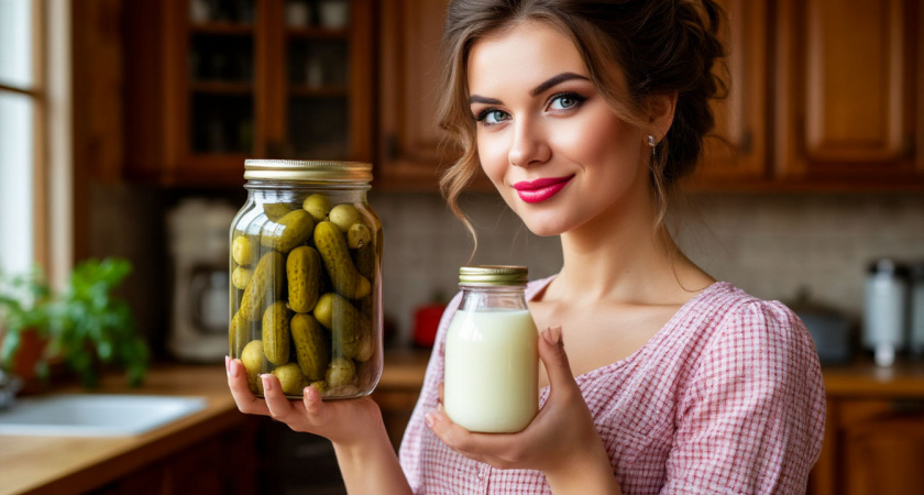 Когда в холодильнике есть банка с солеными огурцами и немного кефира, готовлю на ужин простой и вкусный пирог