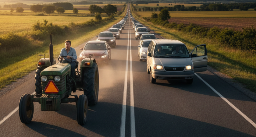 Можно ли обогнать тихоход через сплошную, если он движется медленнее 30 км/час: Верховный суд дал окончательный ответ