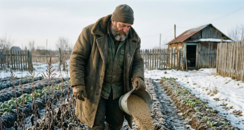 3 крупы из магазина заменяют мне тонну навоза. Раскидываю зимой по снегу, весной удобрения не покупаю 