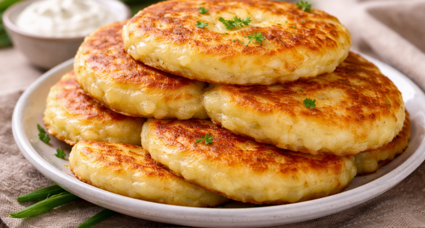 Леплю лепешки из пюре и на сковородку: сытный картофельный завтрак готов за 7 минут - пальчики оближешь