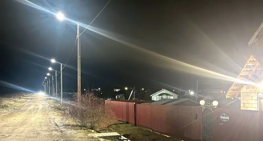 В Вятских Полянах появилось освещение после падения девочки на улице Крайней
