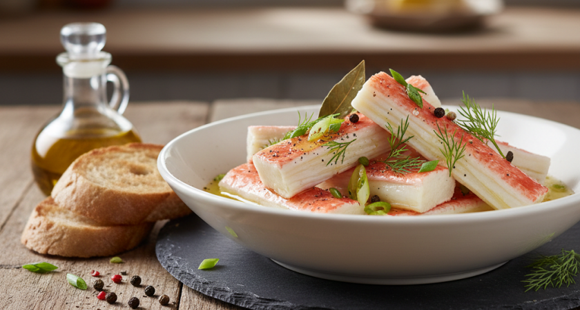 Заливаю крабовые палочки кипятком, на выходе получаю настоящий деликатес за копейки: повар из дорогого ресторана научил