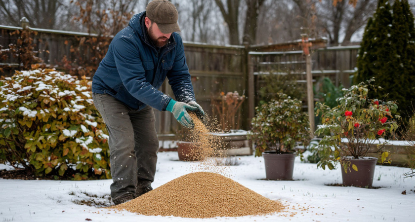 Зерно падает на снег — весной земля не узнаёт себя: простой приём делает почву воздушной