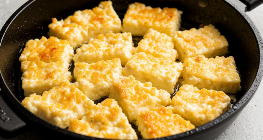 Жарю творог на сковороде: на выходе получаю вкуснейшие конфеты к чаю