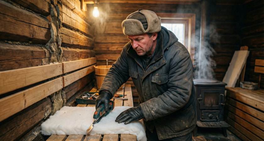 Рискнули в бане утеплить стены и потолок опилками: за два года ни разу не пожалели