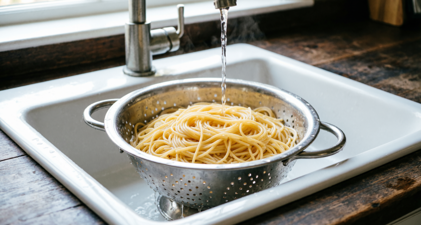 Узнала только в 50 лет, что всю жизнь откидывала макароны на дуршлаг неправильно: не повторяйте моей ошибки