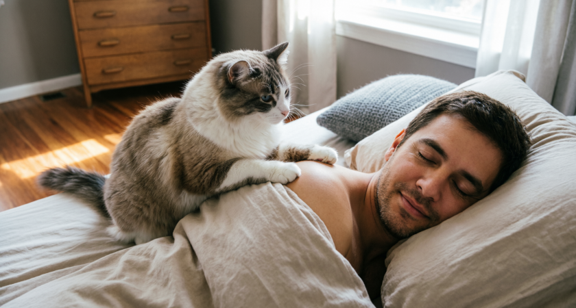 Почему кошки будят своих хозяев: 7 причин, о которых вы не догадывались - дело не во вредности