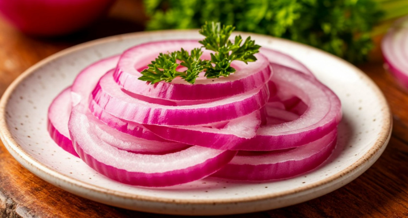 Готовлю маринованный лук за 3 минуты - подходит для всего, съедается быстрее, чем мясо