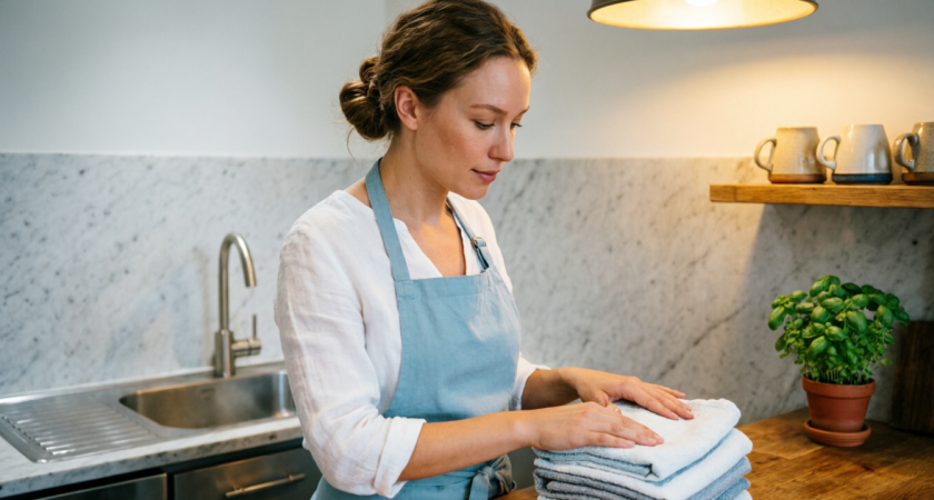 Мои кухонные полотенца - белоснежные без кипячения и стирки: делюсь проверенным способом
