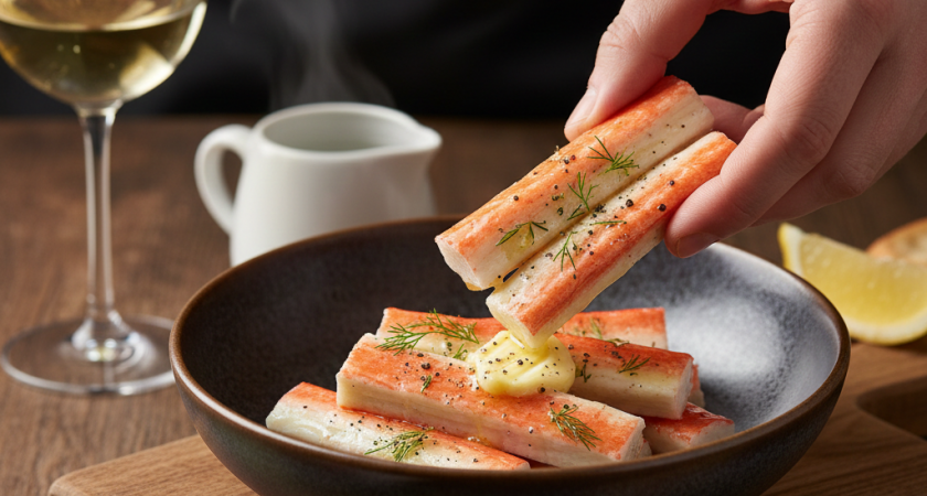 Залила крабовые палочки кипятком - на выходе получила деликатес. Стоит копейки, а вкус, словно из ресторана 