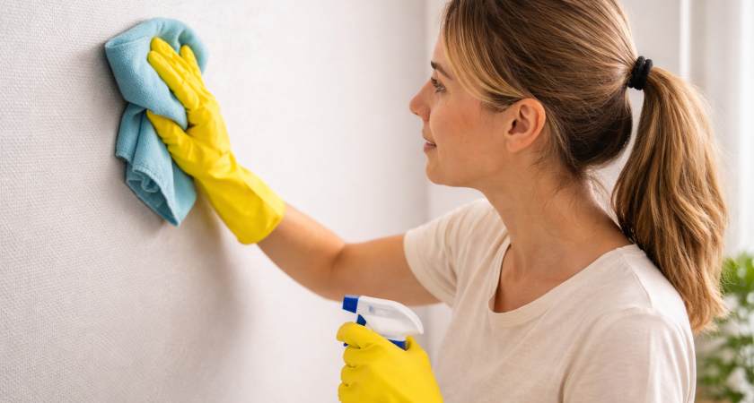 Хотела как лучше — а испортила всю стену: одна ошибка при мытье жидких обоев, которую делают почти все