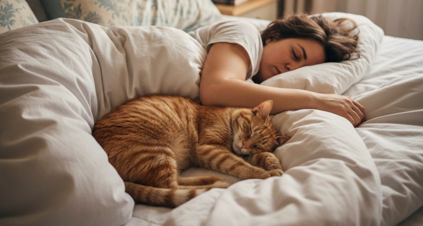 Как кошки выбирают, с кем спать из хозяев и что влияет на их решение