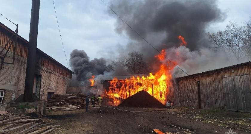 В Кировской области сгорел дом и хозпостройка площадью 140 "квадратов"