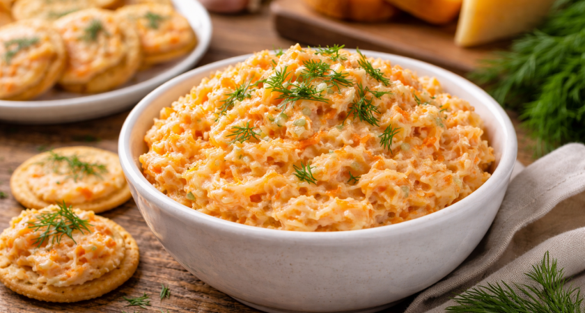 Намазка из моркови и сыра за 15 минут: бюджетная закуска, которую гости съедают за 1 минуту