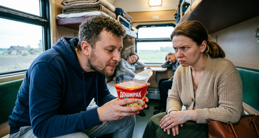 «Да чтоб вам эта лапша поперек горла встала!» - в поездах перепалки из-за запахов «дошика»