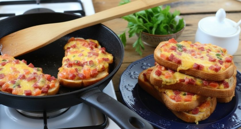 Всегда дома держу батон для этих горячих бутербродов. Готовьте больше, а то на всех не хватит, уж очень вкусно