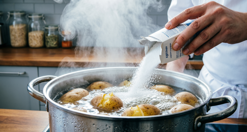 Что будет с картошкой, если варить её с большим количеством соли. Проводим эксперимент