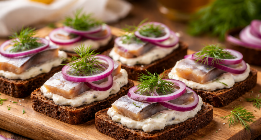 Без «шубы» и варки овощей: самая быстрая закуска к 8 Марта из 5 ломтиков хлеба