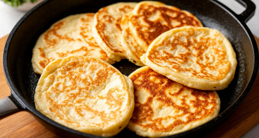 Сырники теперь не делаю, нашла рецепт проще: творожная лепешка - теперь любимый завтрак