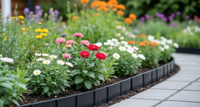 Избавилась от бордюрной ленты - идею переняла у английских ландшафтных дизайнеров: больше никаких страшных пластиковых заборчиков