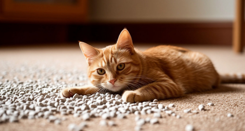 Как избавиться от наполнителя по всей квартире. Советы владельцев кошек