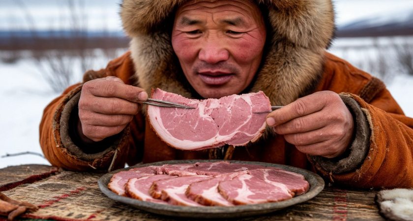 Странная еда чукчей и ненцев: для них лакомство, а для других - вызов
