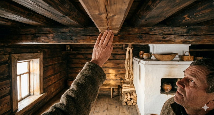 В старых избах потолки низкие - и вот почему. Оказывается, наши предки все просчитали