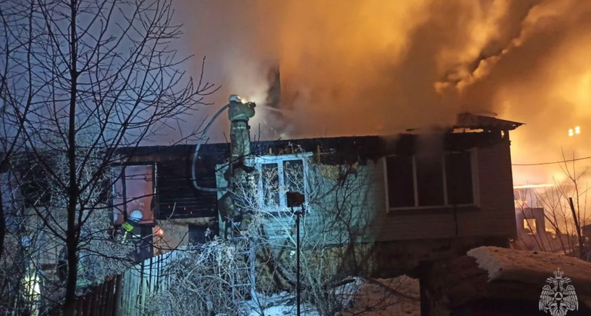 В Кирове при пожаре в бане пострадал человек