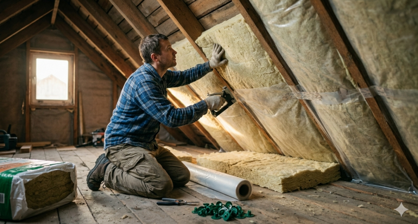 Утеплить крышу без разбора кровли - проще простого. Самый простой и доступный способ: теперь зимой тепло, а летом - прохладно