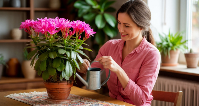Знакомые из деревни посоветовали, чем полить декабриста, который никогда не цвел: это сработало