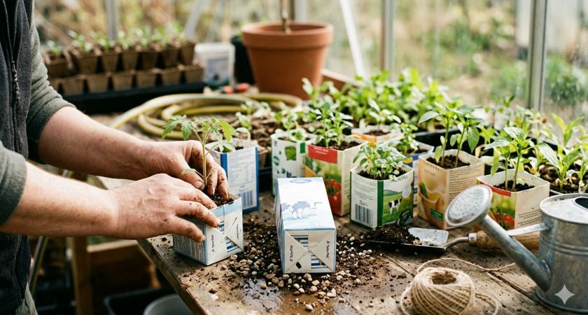 Пакеты от молока у меня теперь на вес золота - никогда не выкидываю: здорово выручают в детской 