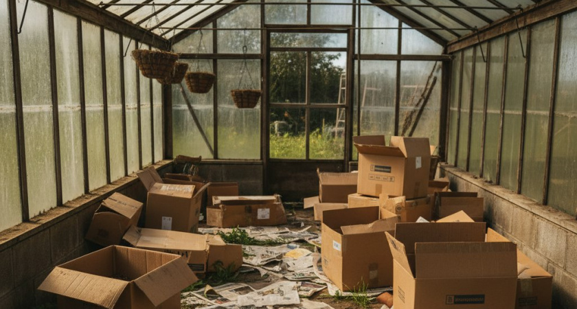 Всю зиму коплю картонные коробки и газеты для теплицы – для победы над кладоспориозом