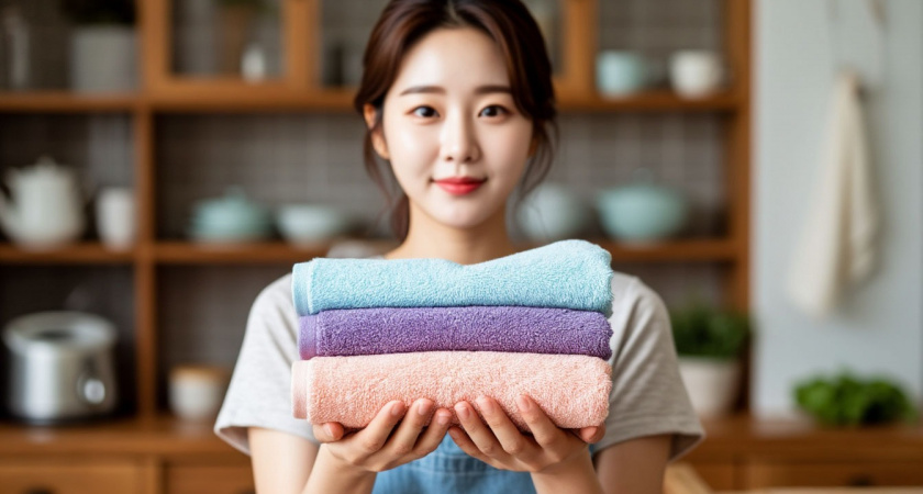 Узнала, как в Корее домохозяйки за пару минут из старых грязных полотенец делают новые: тут же повторила, результат ошеломительный