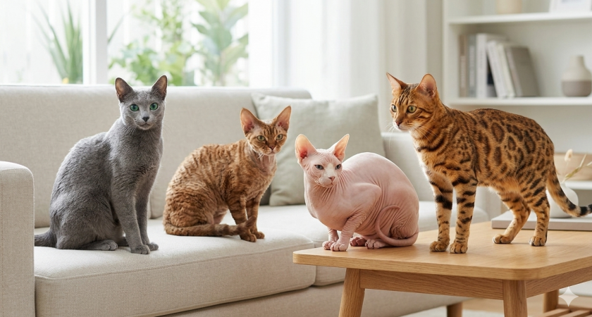 Не линяют, не воняют и не болеют - 4 лучшие породы кошек