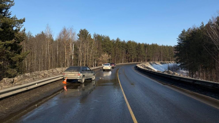 В Кирово-Чепецком районе женщина за рулем "четырнадцатой" въехала в отбойник