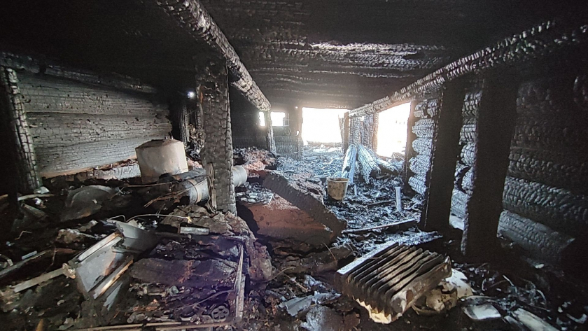 Частный дом в Кирово-Чепецком районе выгорел дотла из-за короткого замыкания