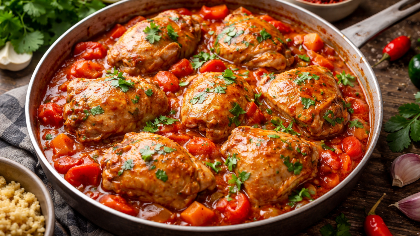 Чахохбили по-быстрому для ленивых: обжарила 10 минут — и получилось ароматное блюдо как в ресторане