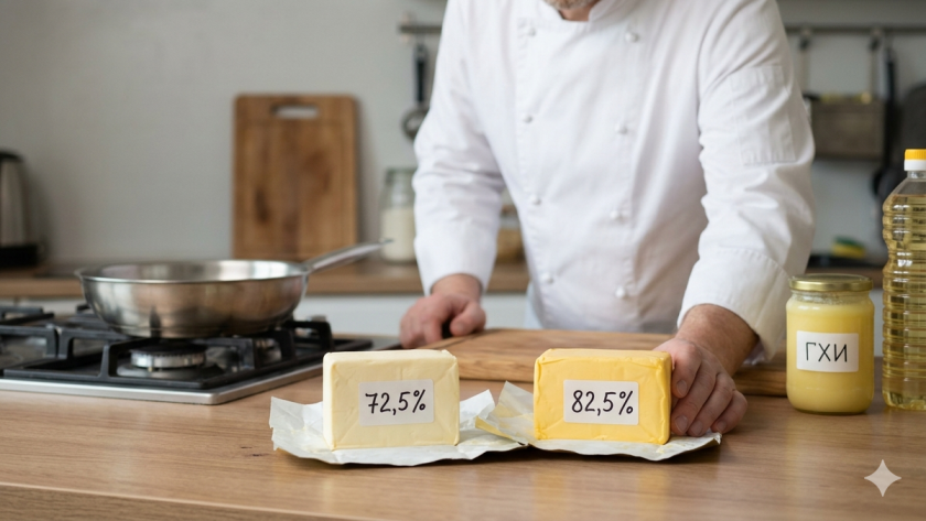 Какое сливочное масло лучше - 72,5% или 82,5%: шеф-повар поставил точку в надоевшем вопросе