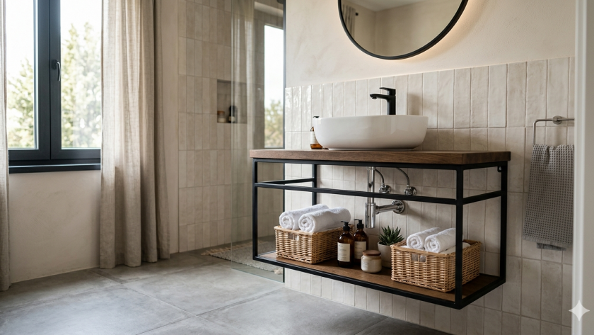 Ставить тумбочки в ванной больше не модно: 4 практичных альтернативы, которые освежат интерьер