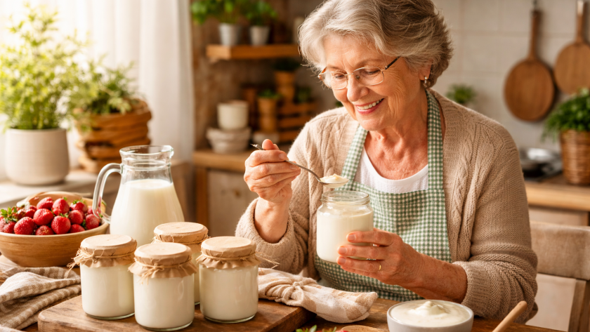Пенсионерка-соседка подсказала простой способ сделать густой домашний йогурт: вкусный, что за уши не оттащишь
