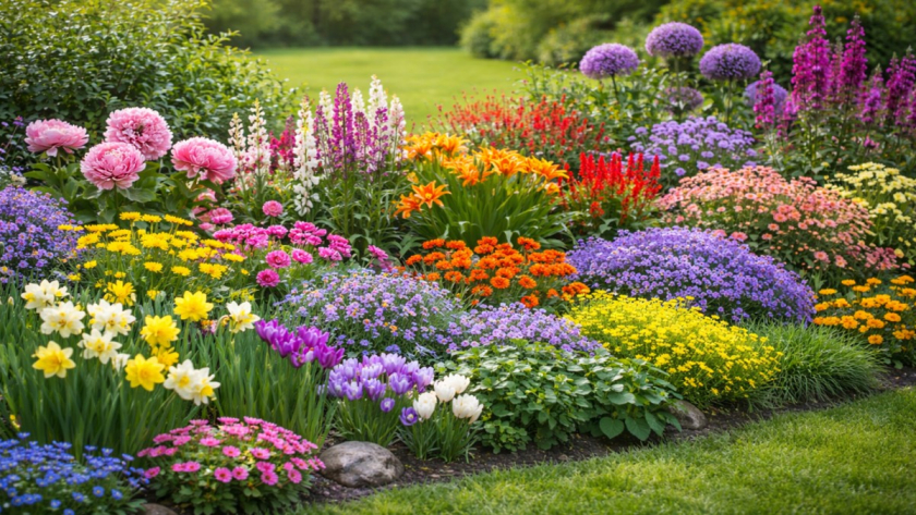 Непрерывно цветущая клумба с весны до осени: какие многолетники выбрать и как их расположить по сезонам
