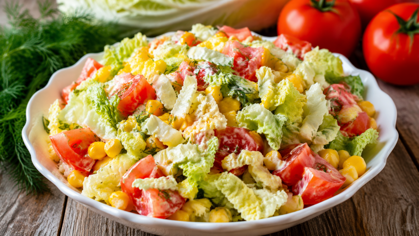 Устали от оливье: готовлю «Калейдоскоп» за 10 минут — хрустящий и свежий, быстрый салат без заморочек