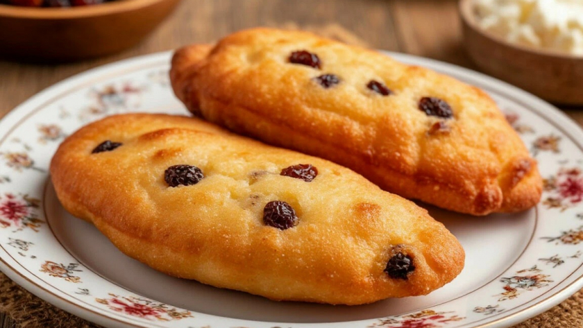 Манники с творогом и изюмом: тесто из густой манной каши, начинка из мягкого творога — жарятся за 5 минут, получаются нежнее сырников